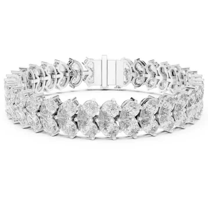 silver Royal Marquise Tennis Bracelet