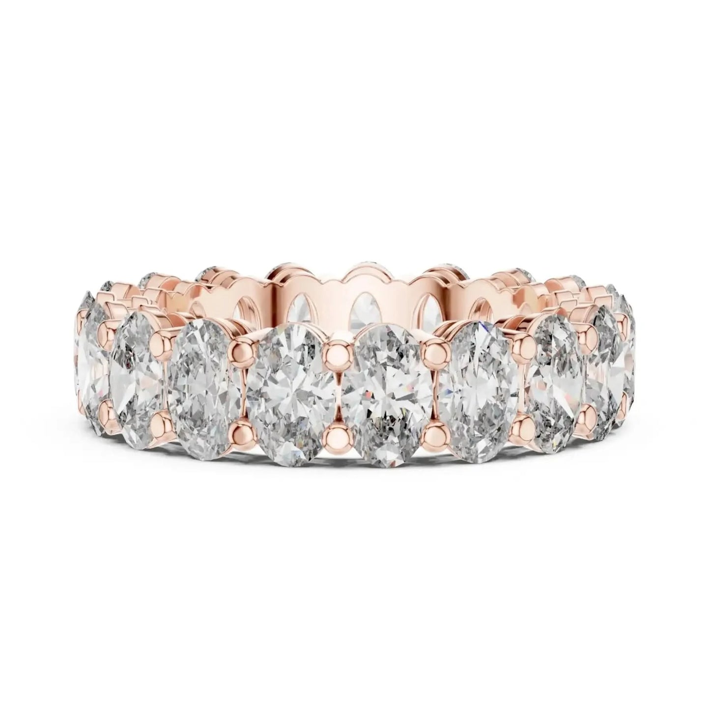 silver Classic Oval Diamond Ring