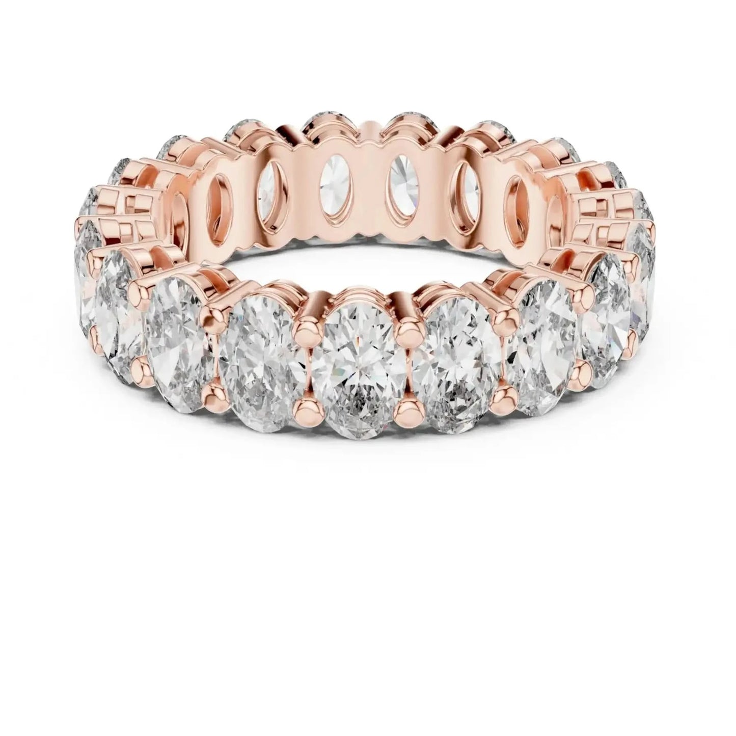 silver Classic Oval Diamond Ring