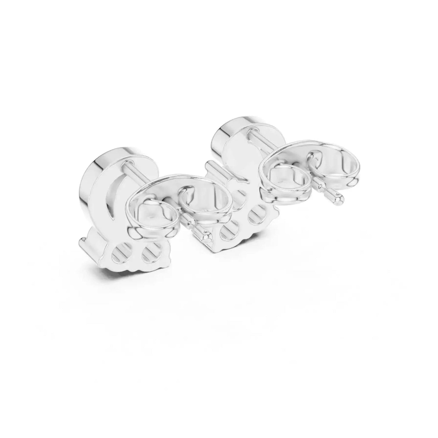 silver Classic Flower Stud Earrings