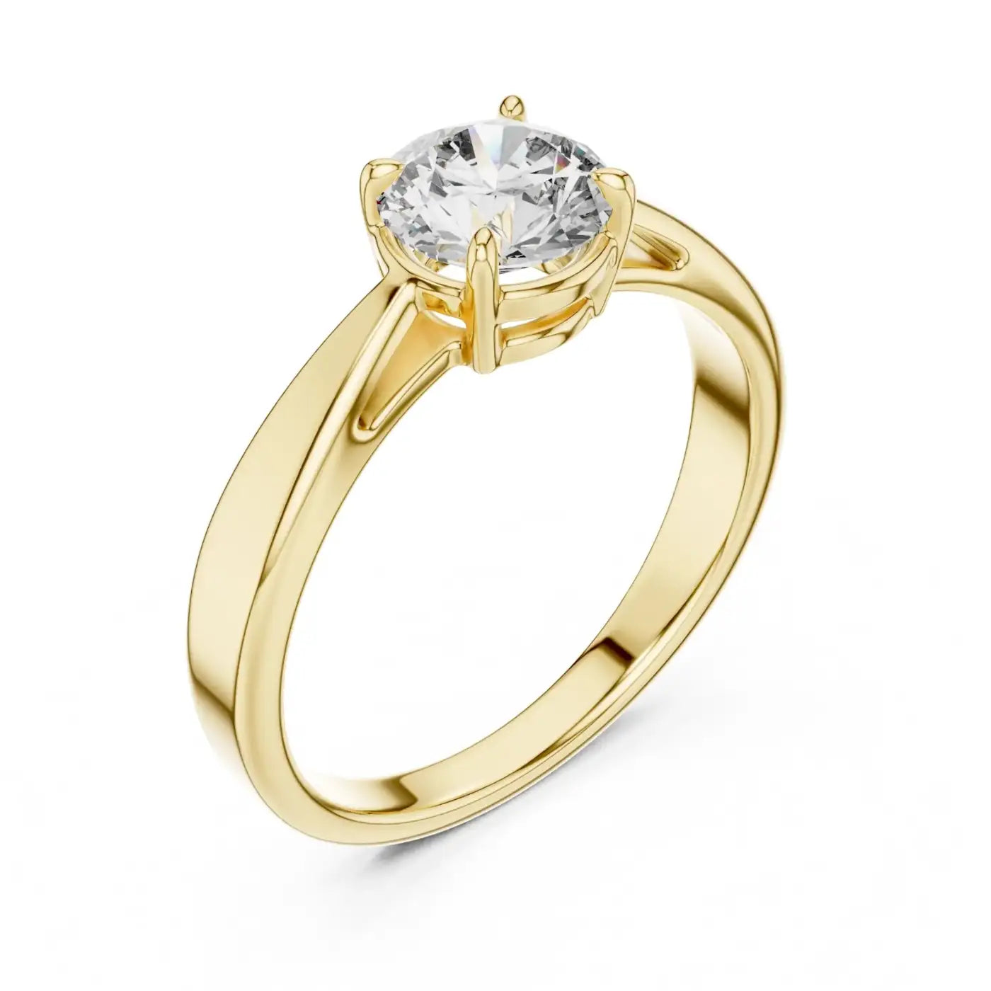 silver Radiant Love Solitaire Ring