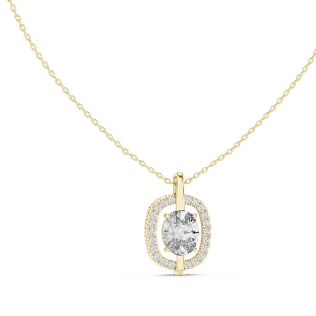 silver Brilliant Halo Pendant