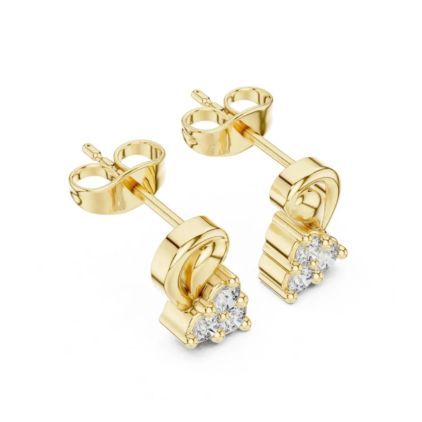 silver Classic Flower Stud Earrings