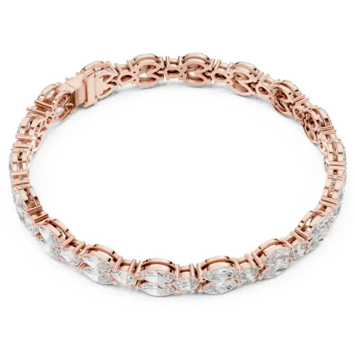 silver Diamond Bloom Bracelet