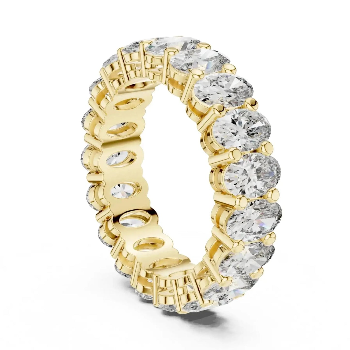silver Classic Oval Diamond Ring