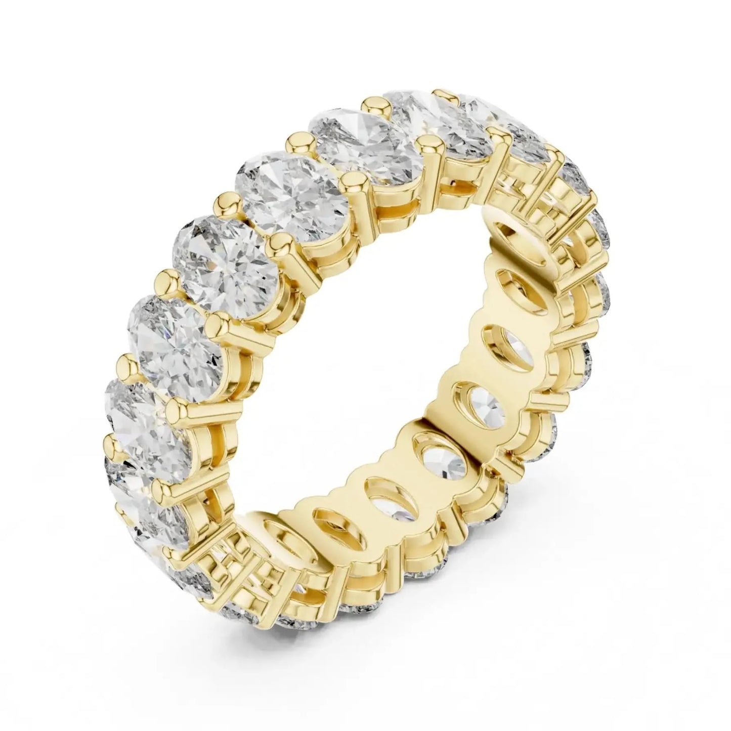 silver Classic Oval Diamond Ring