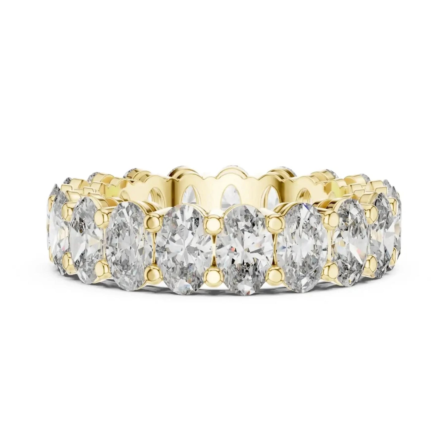 silver Classic Oval Diamond Ring