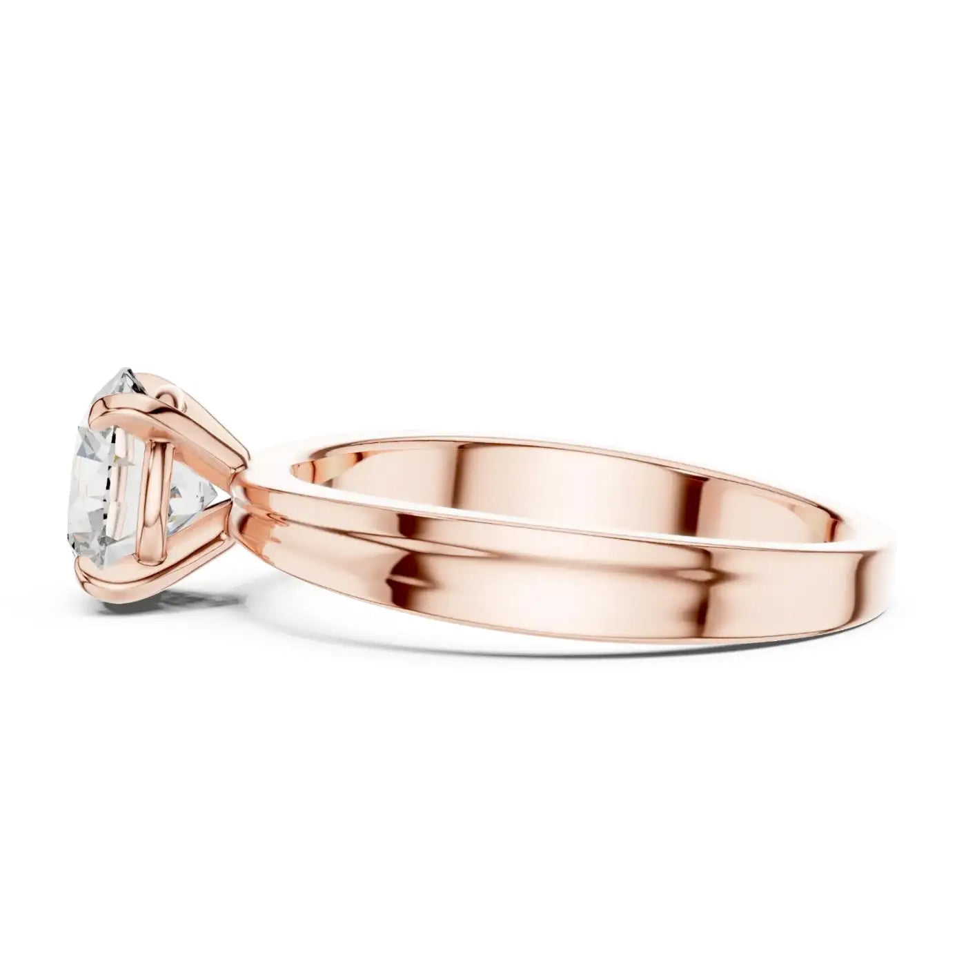 silver Classic Gold Solitaire Ring