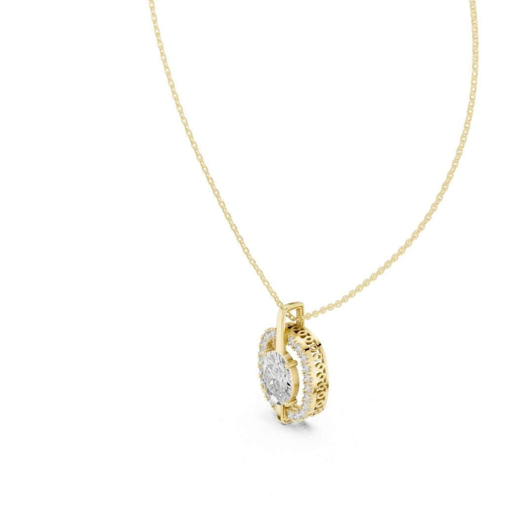 silver Brilliant Halo Pendant
