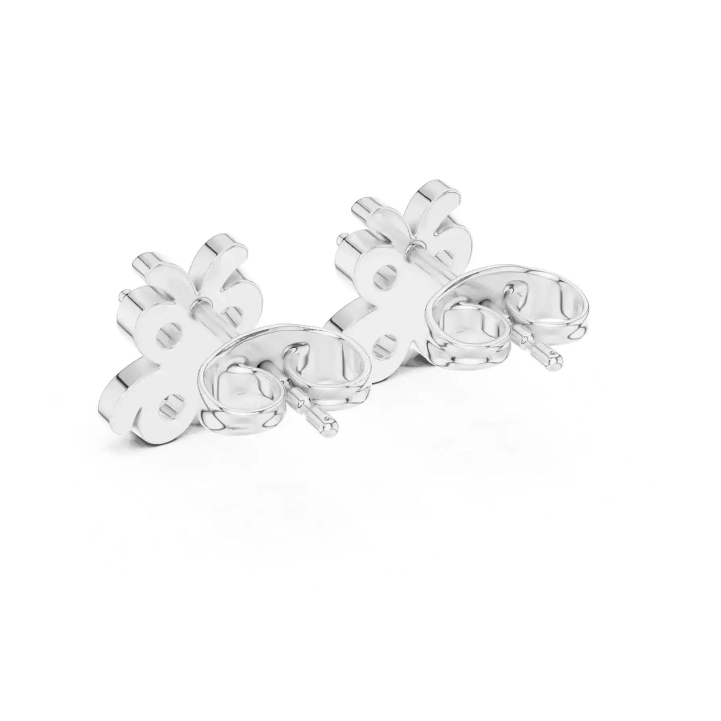 silver Minimal Butterfly Stud Earrings