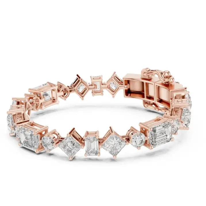 silver Blush Spark Tennis Bracelet