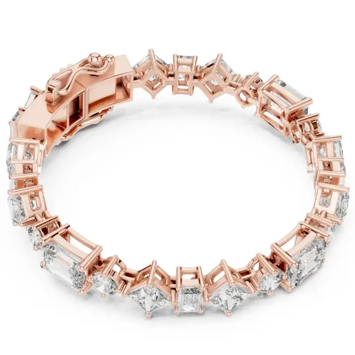 silver Blush Spark Tennis Bracelet