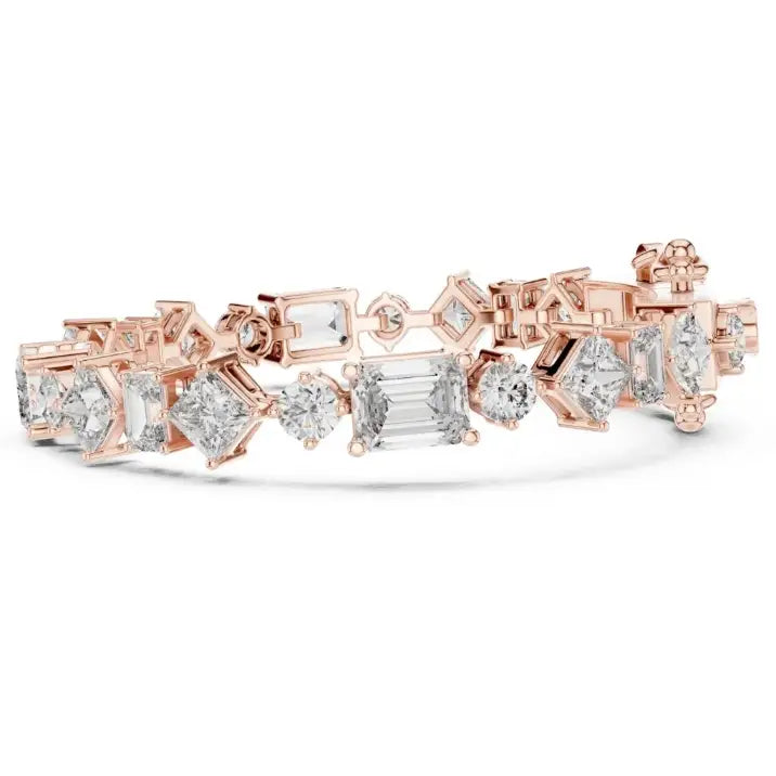 silver Blush Spark Tennis Bracelet