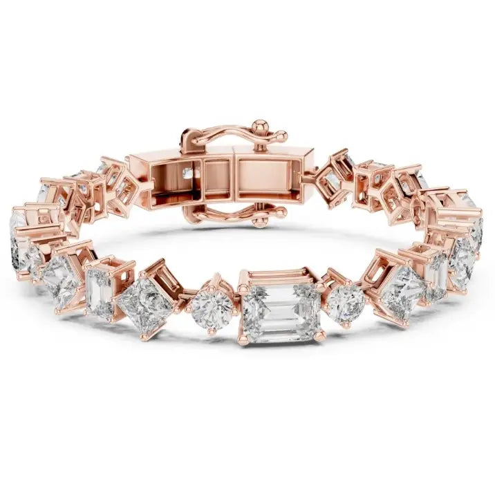 silver Blush Spark Tennis Bracelet