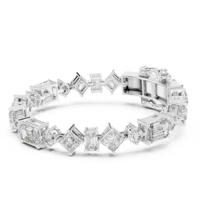 silver Blush Spark Tennis Bracelet