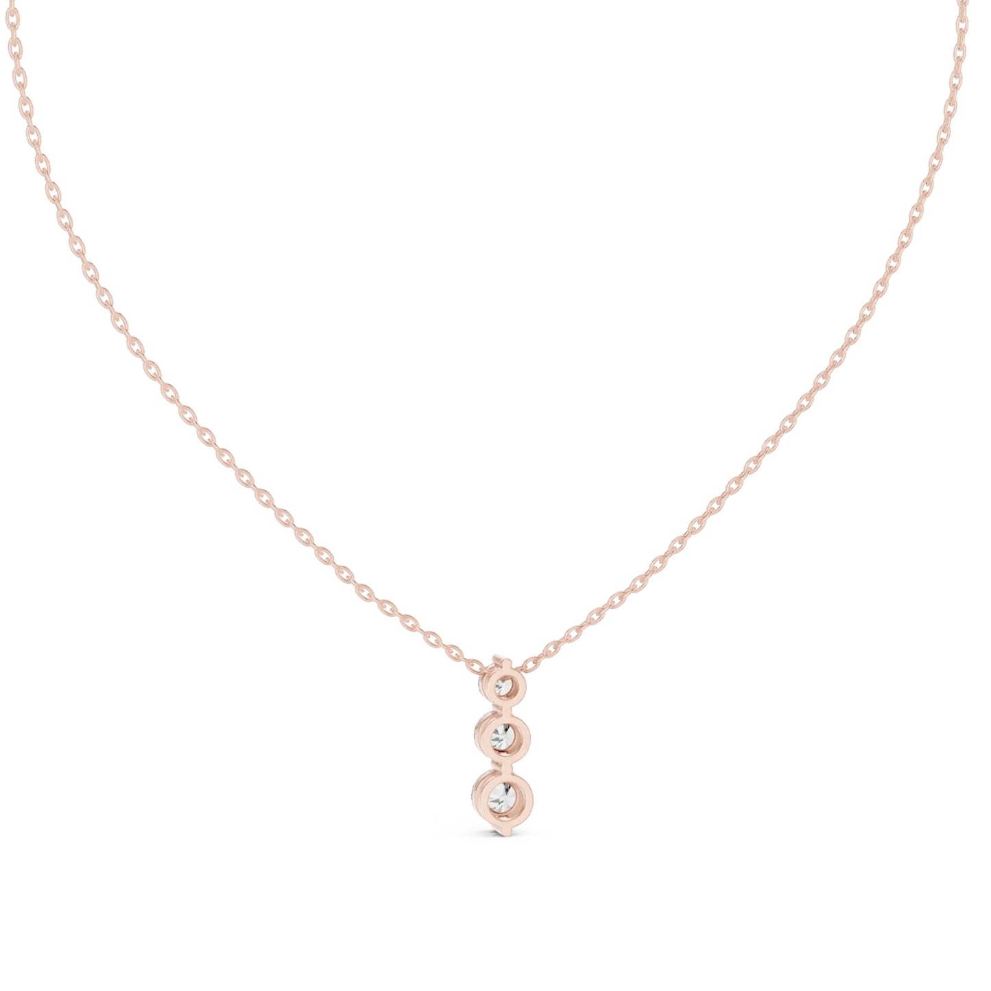 silver Triple Sparkle Drop Pendant