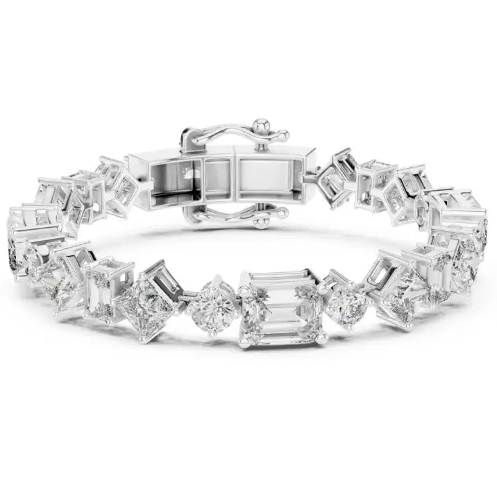 silver Blush Spark Tennis Bracelet