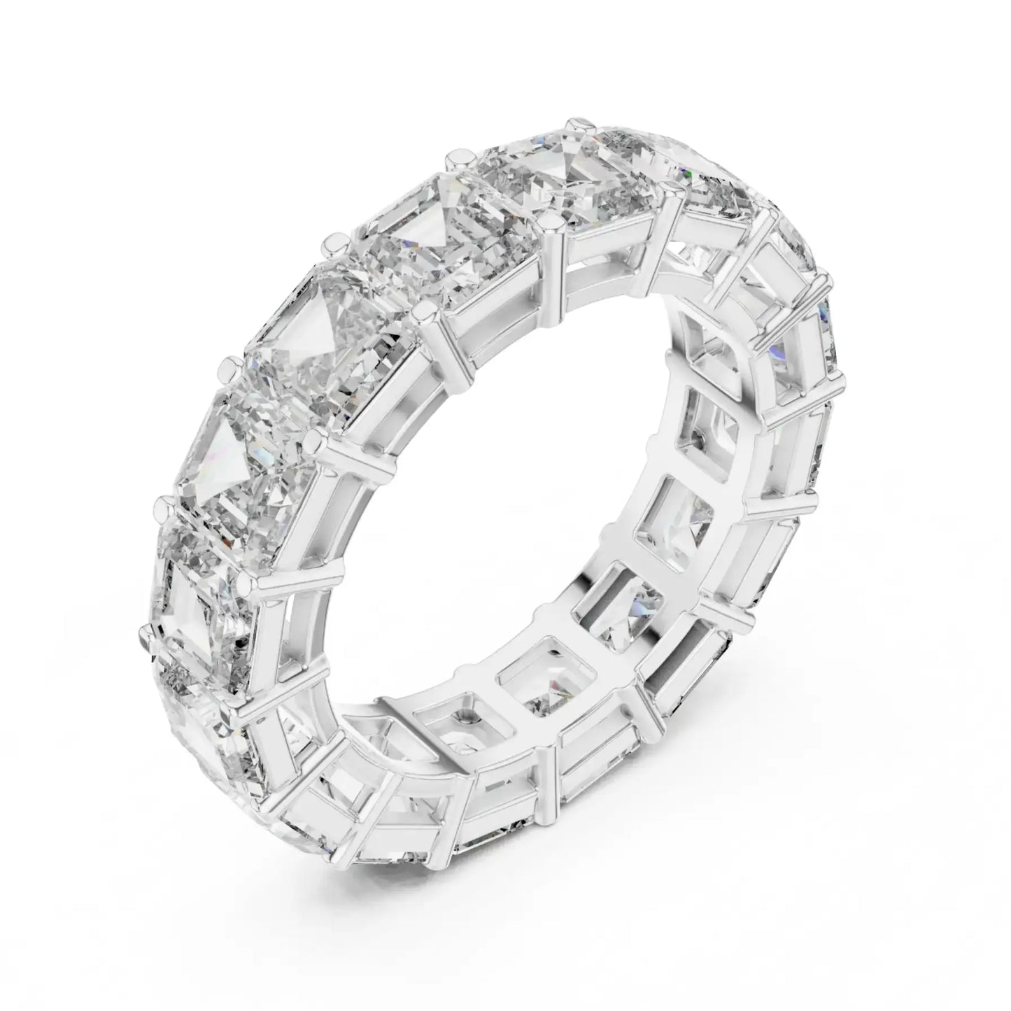 silver Royal Style Diamond Band