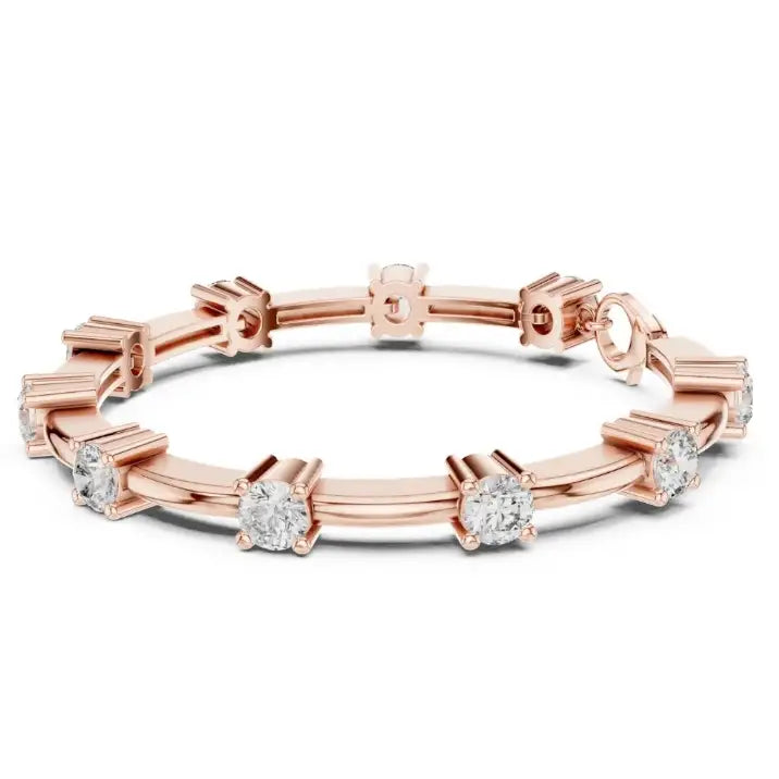 silver Celeste Diamond Link Bracelet