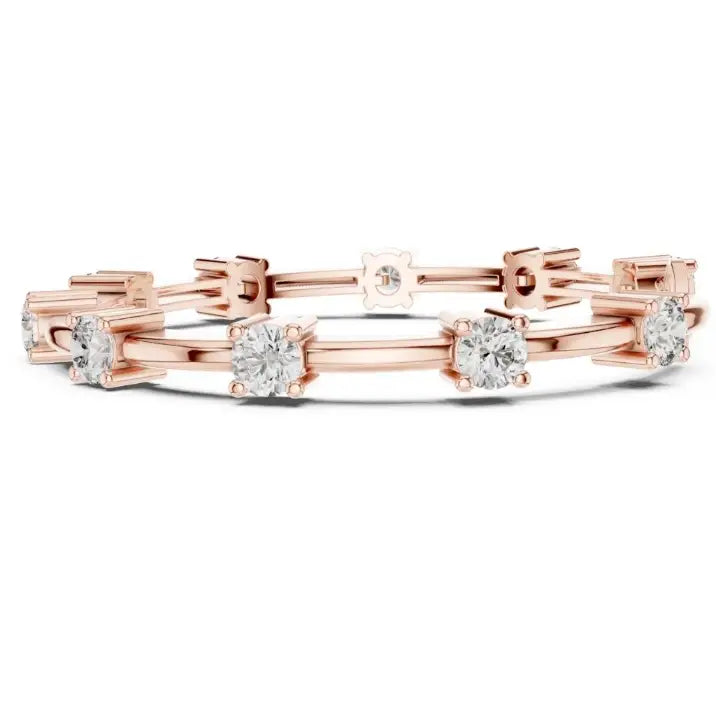 silver Celeste Diamond Link Bracelet