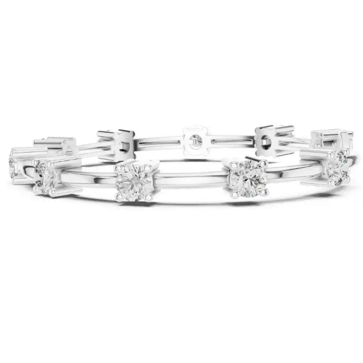 silver Celeste Diamond Link Bracelet