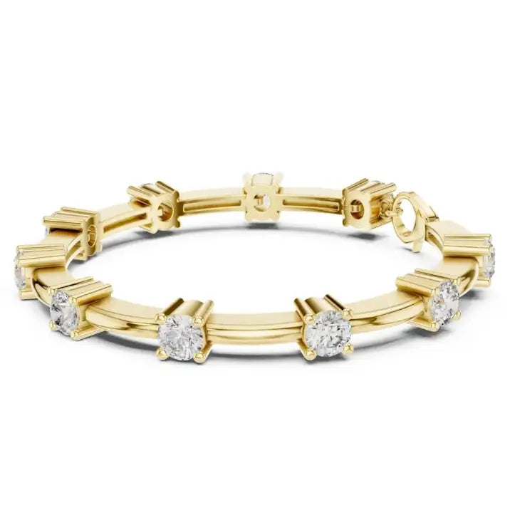 silver Celeste Diamond Link Bracelet