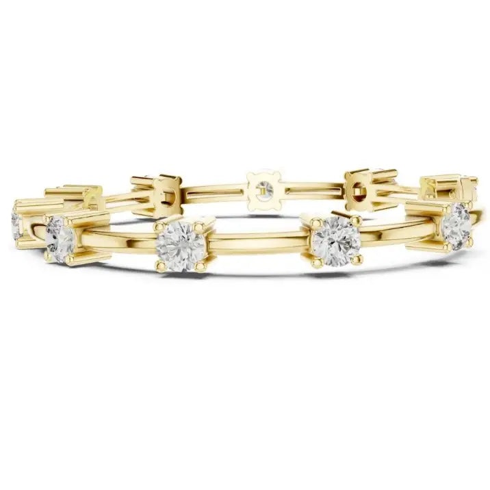 silver Celeste Diamond Link Bracelet