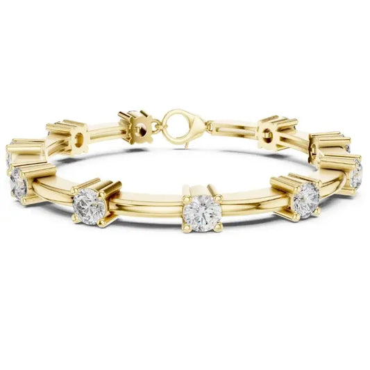 silver Celeste Diamond Link Bracelet