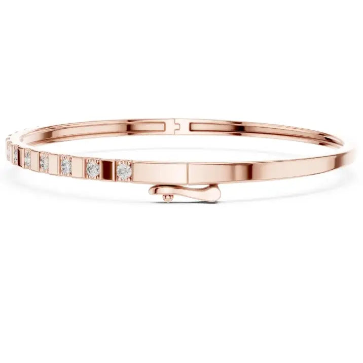 silver Diamond Drift Bracelet