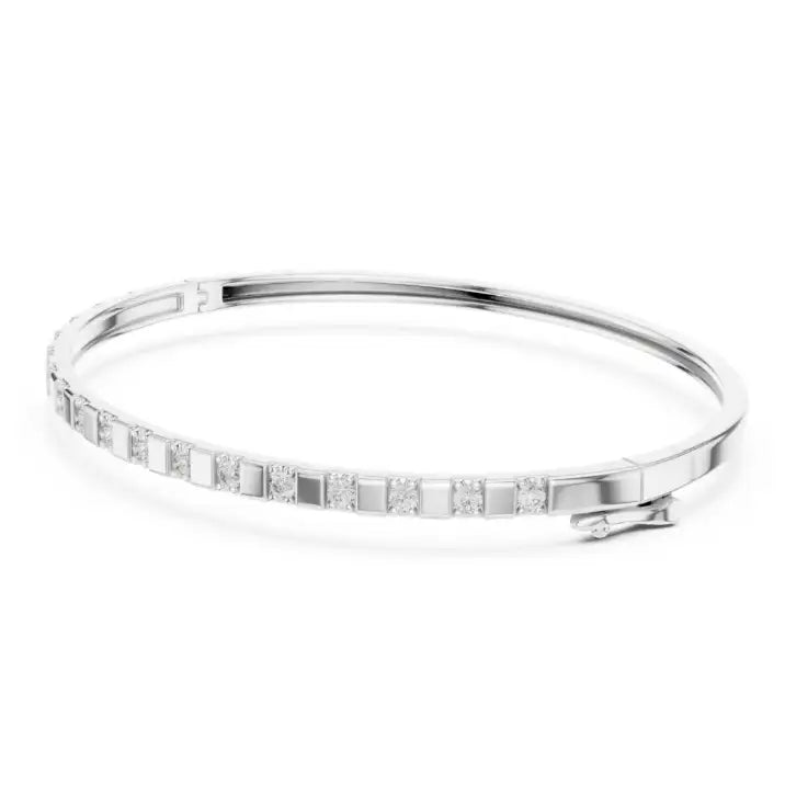 silver Diamond Drift Bracelet