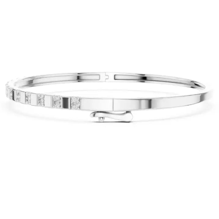 silver Diamond Drift Bracelet