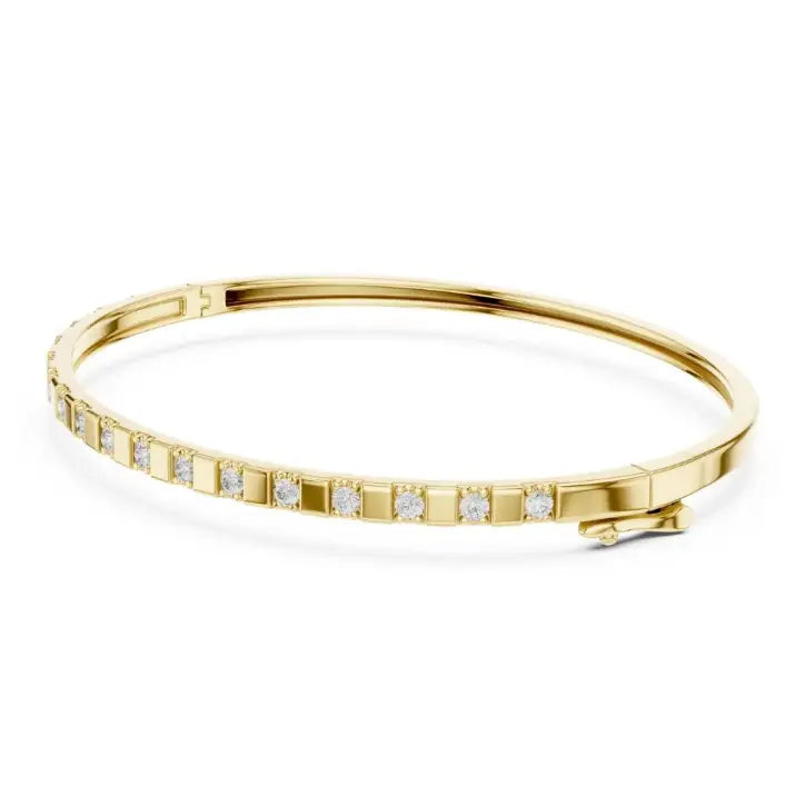 silver Diamond Drift Bracelet