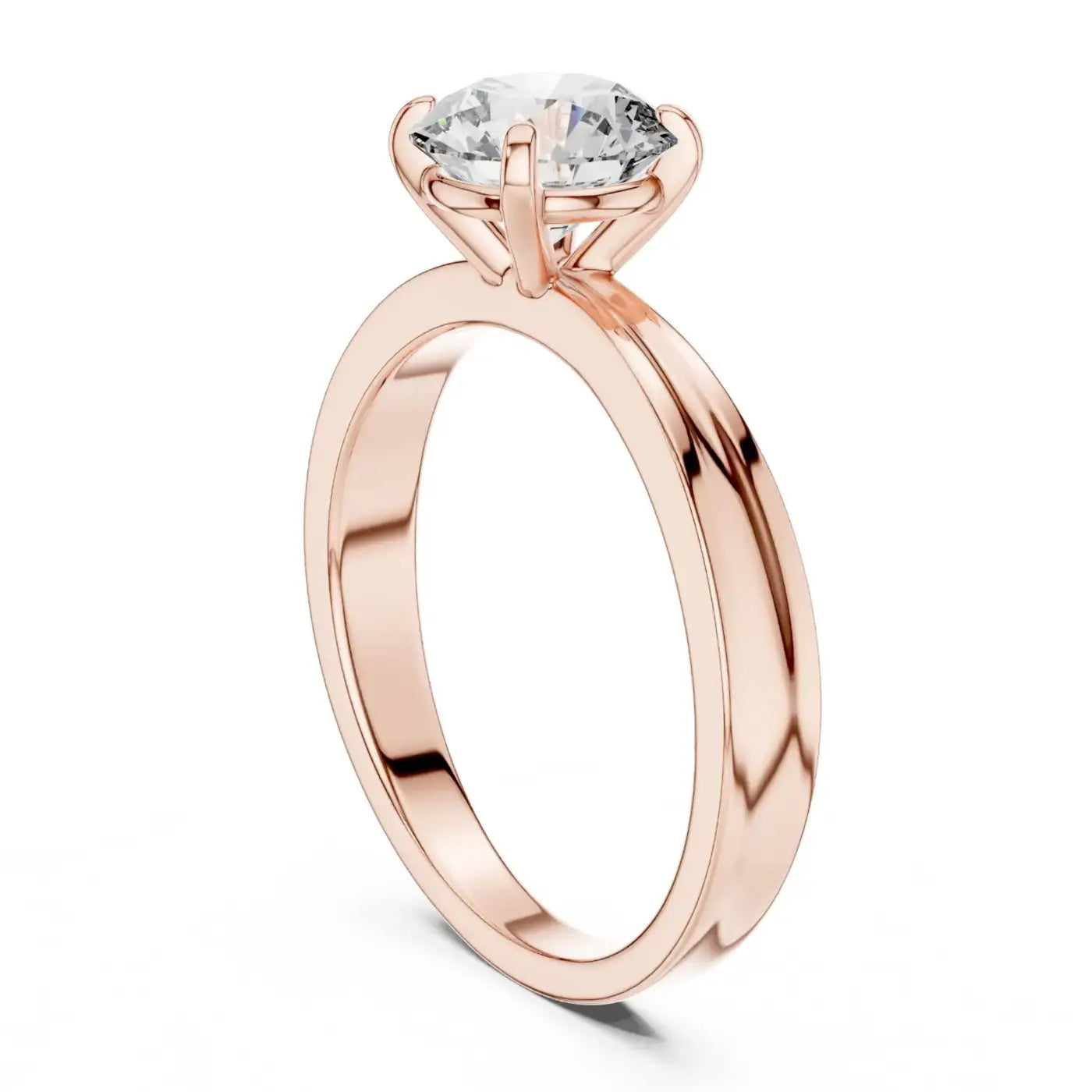 silver Classic Gold Solitaire Ring