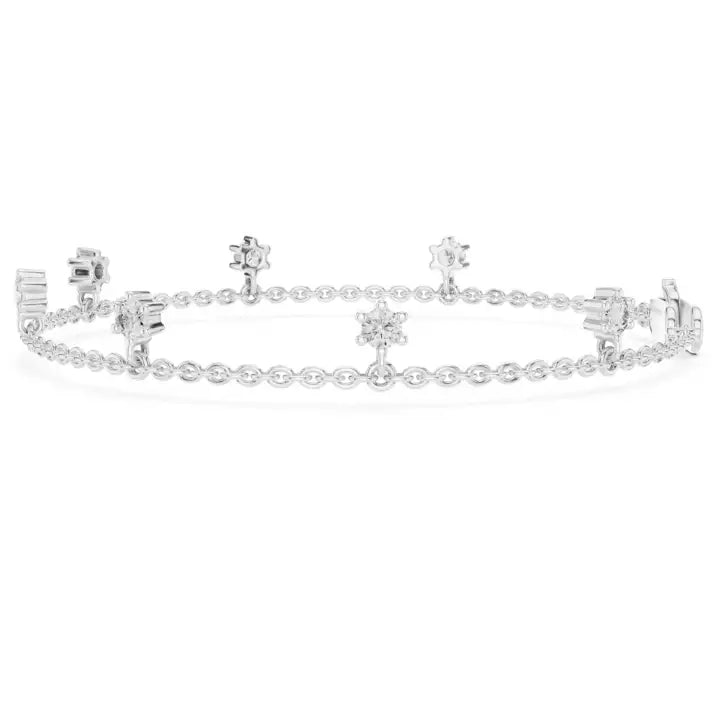 silver Aurora Drop Bracelet