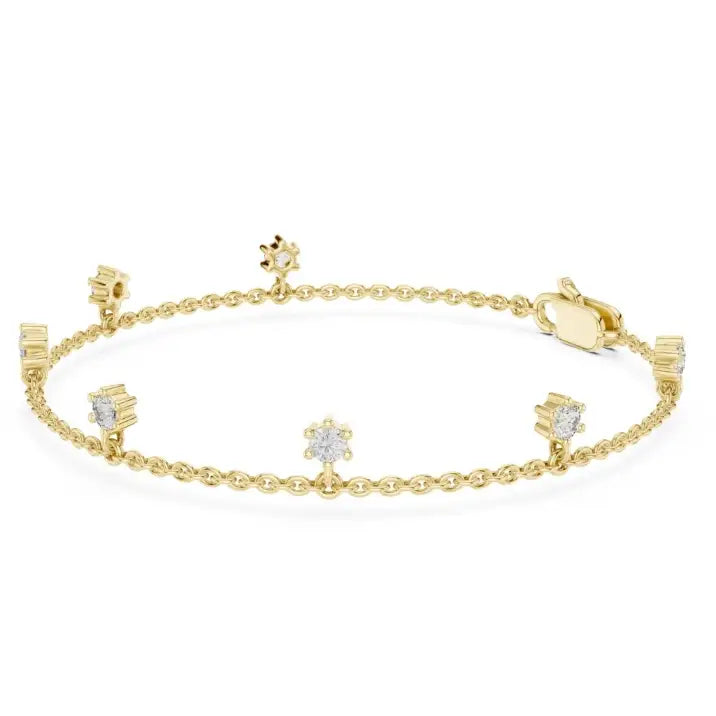 silver Aurora Drop Bracelet