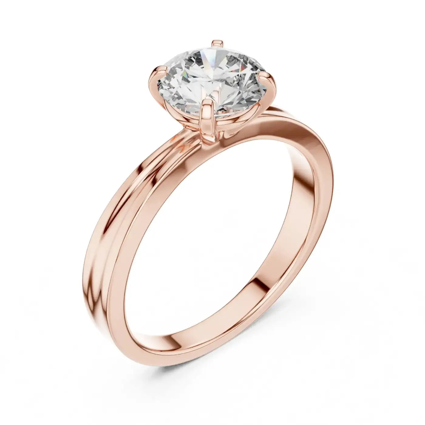 silver Classic Gold Solitaire Ring