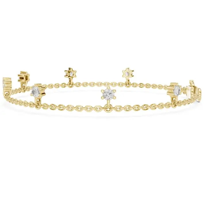 silver Aurora Drop Bracelet
