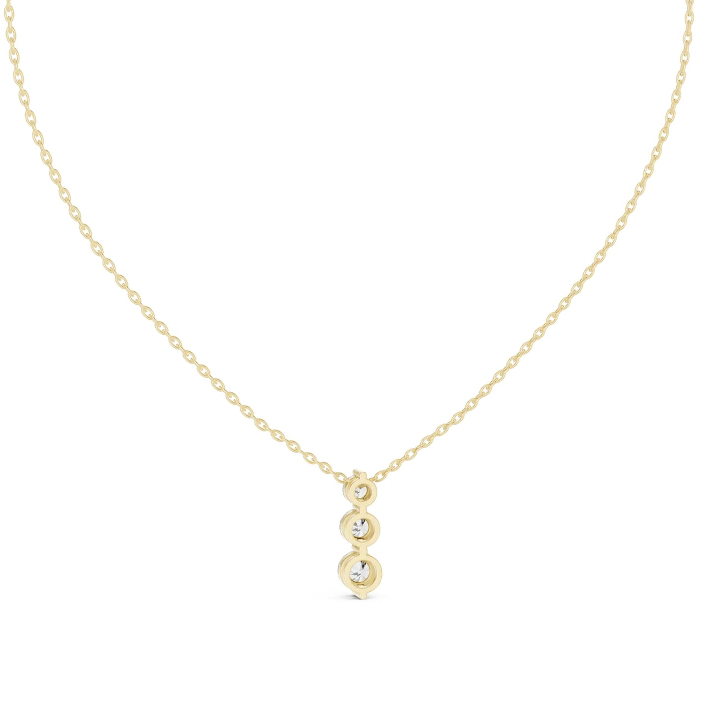 silver Triple Sparkle Drop Pendant