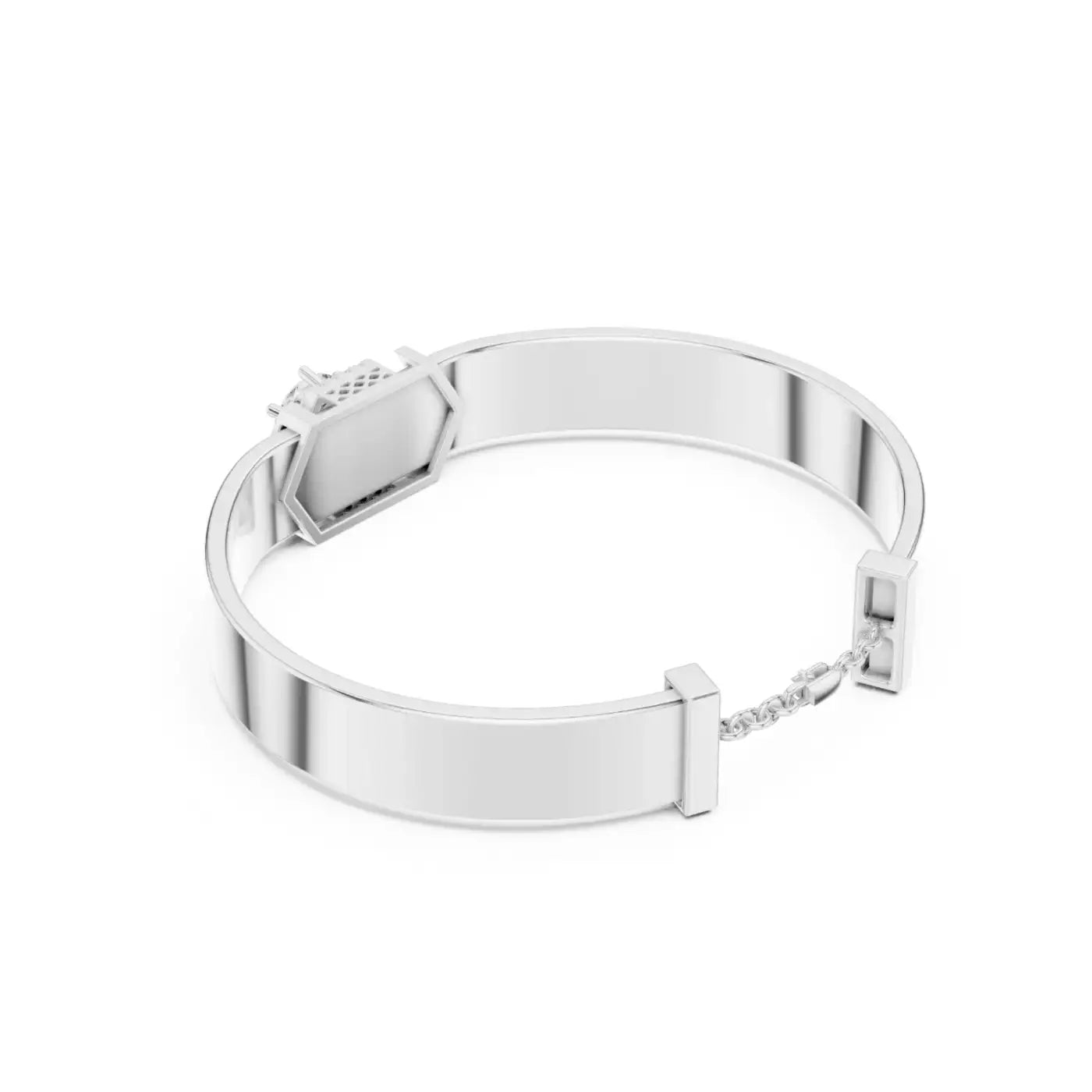 silver Royal Spark Diamond Cuff