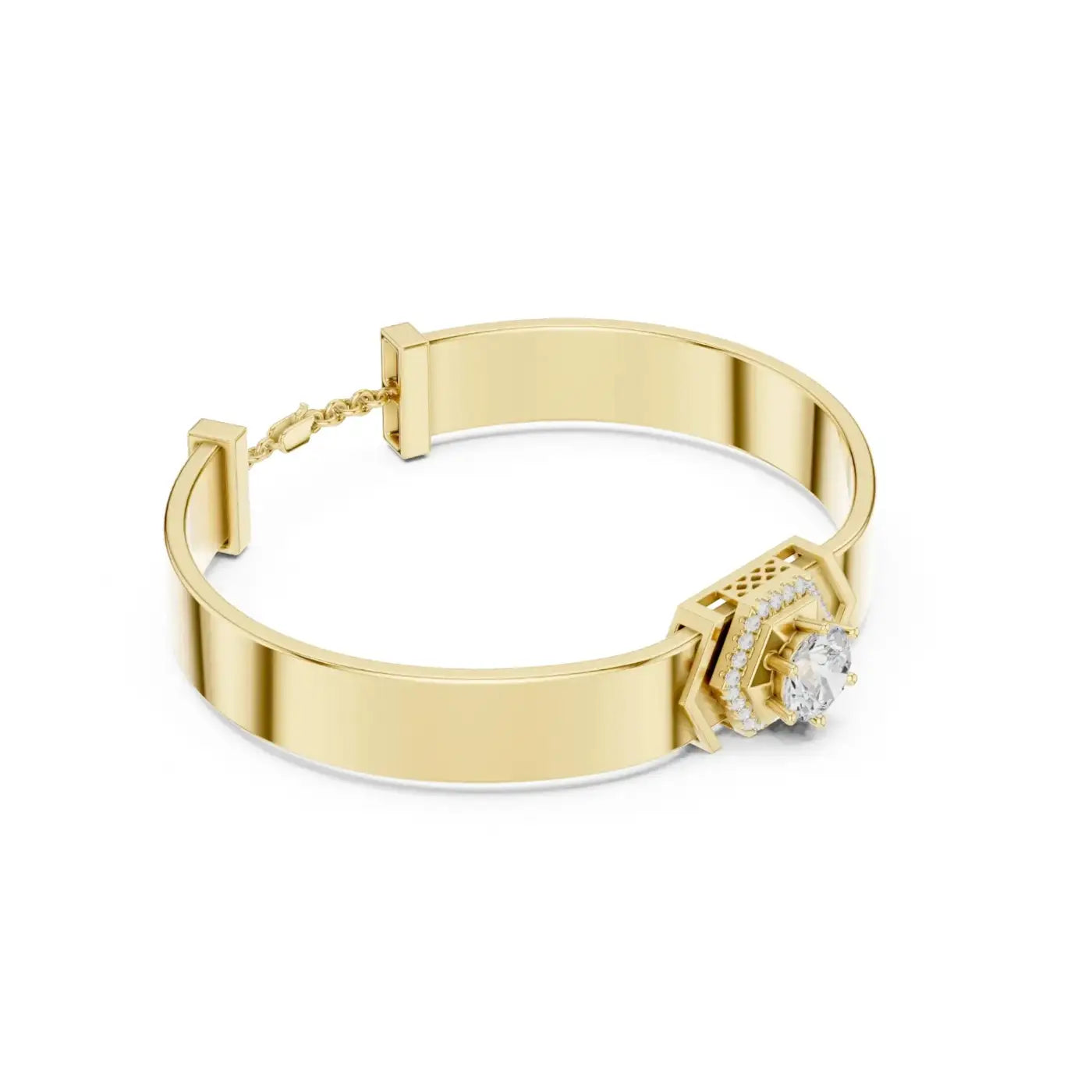 silver Royal Spark Diamond Cuff