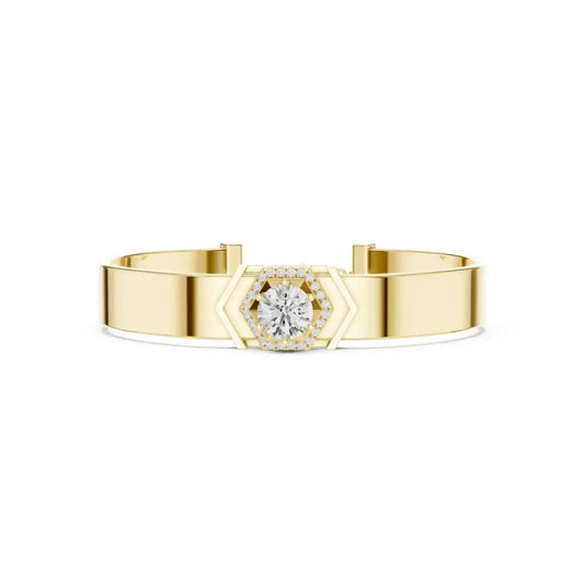 silver Royal Spark Diamond Cuff