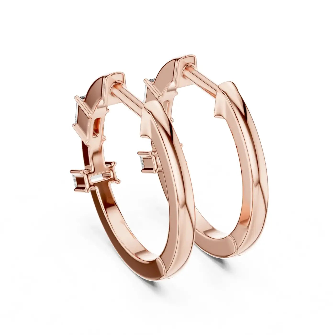 silver Sleek Shine Gold Hoops