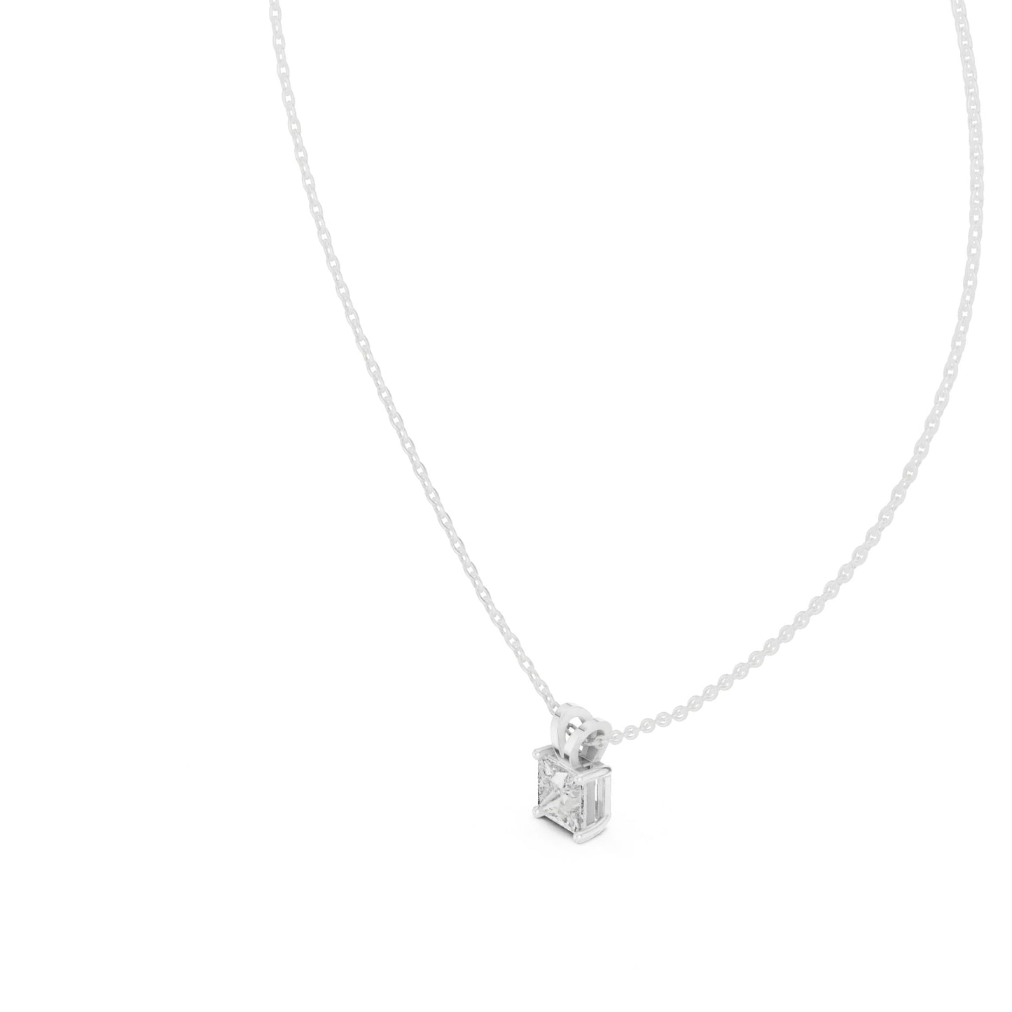 silver Grace Solitaire Pendant