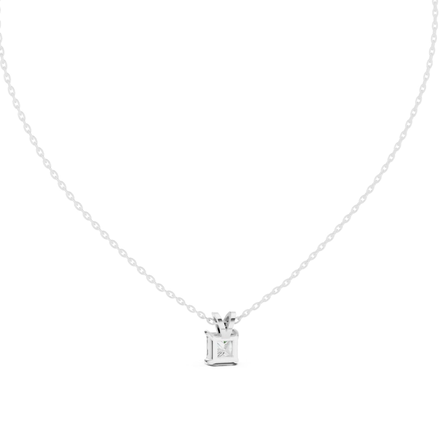 silver Grace Solitaire Pendant