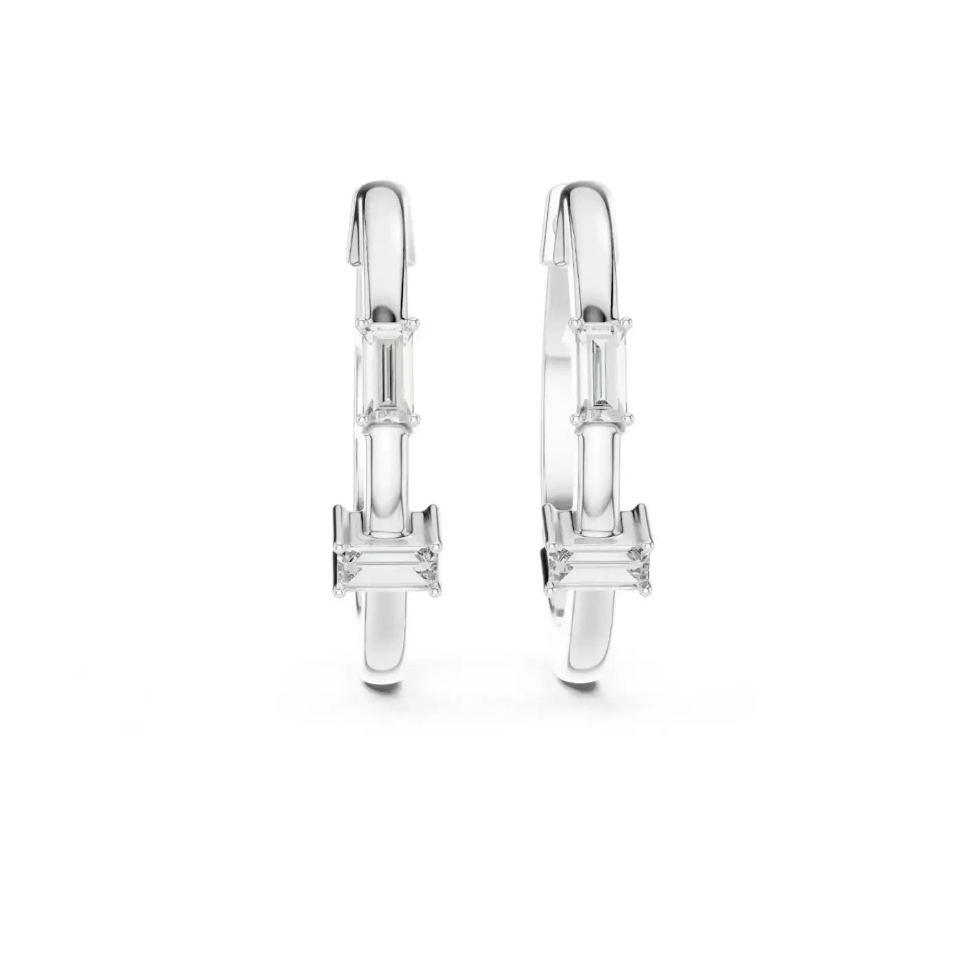 silver Sleek Shine Gold Hoops