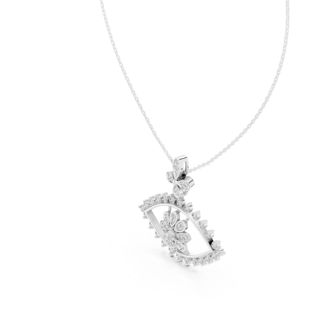 silver Sparkle Eye Pendant