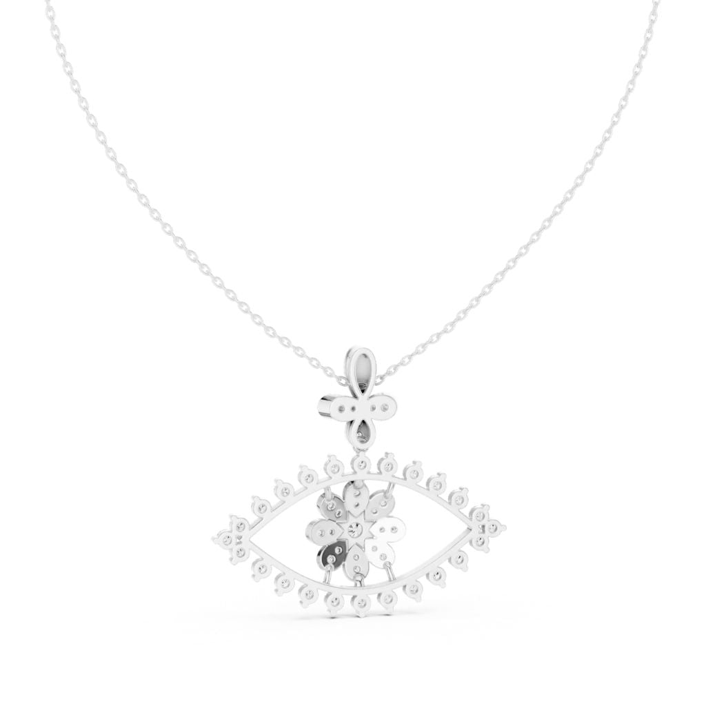 silver Sparkle Eye Pendant