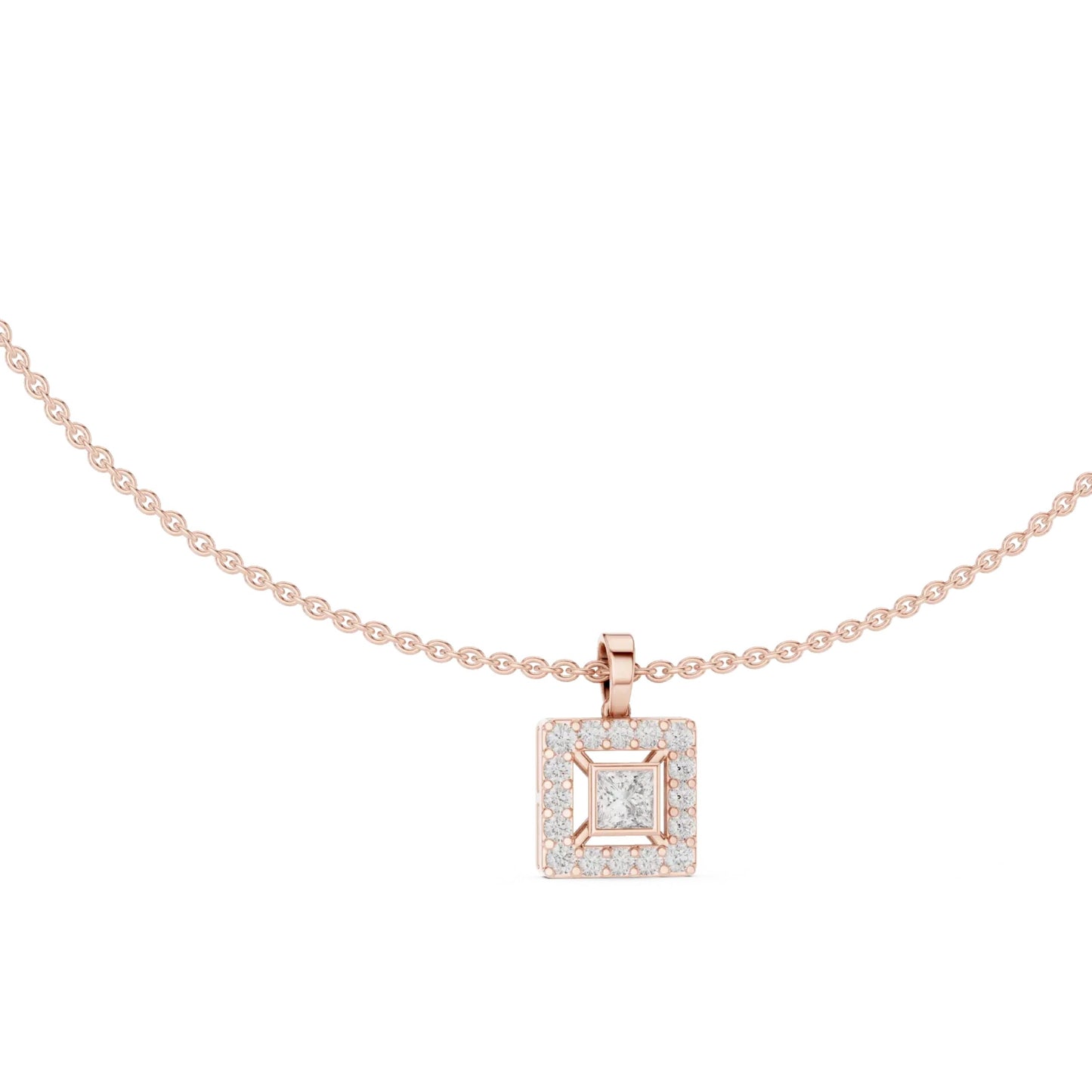 silver Luxe Square Necklace