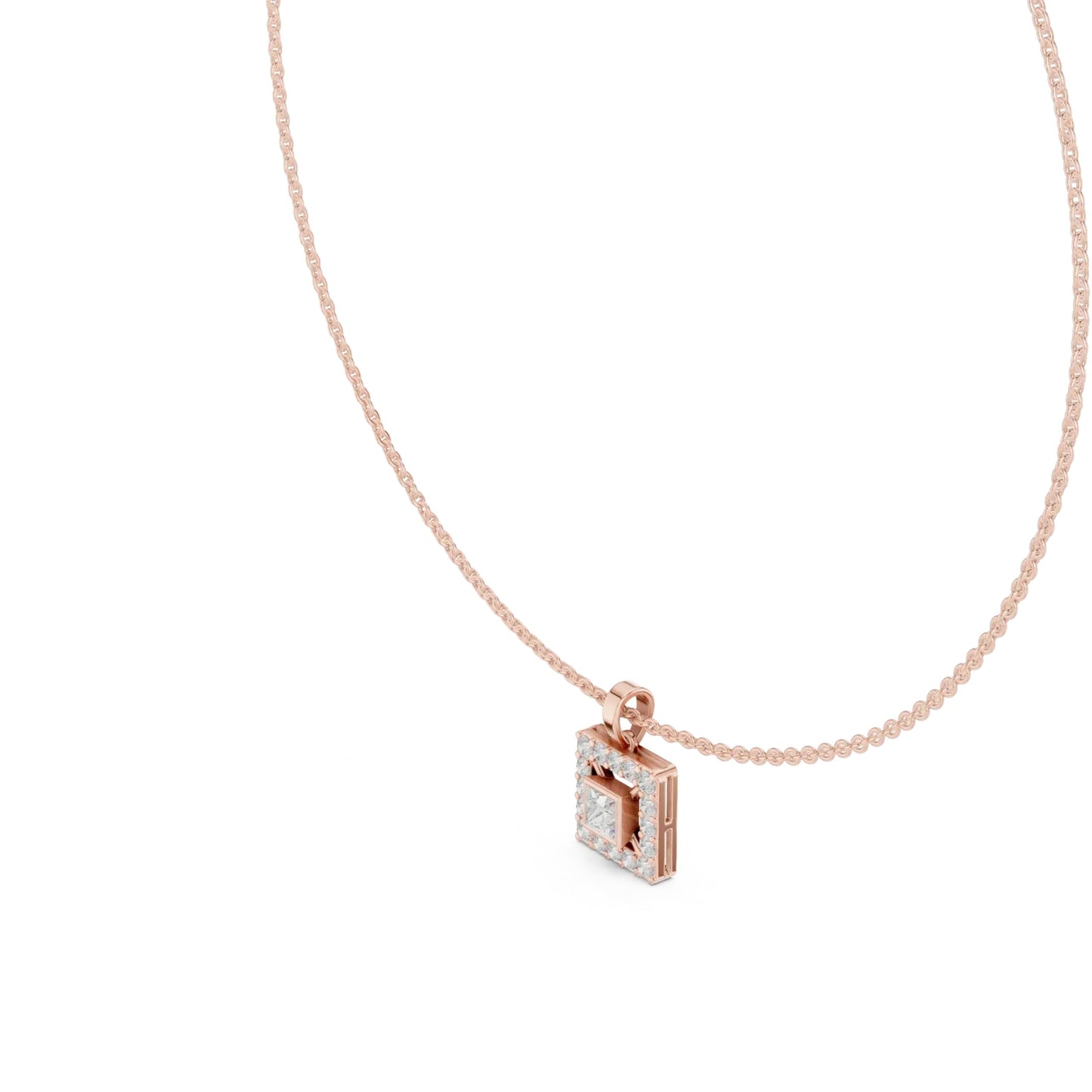 silver Luxe Square Necklace