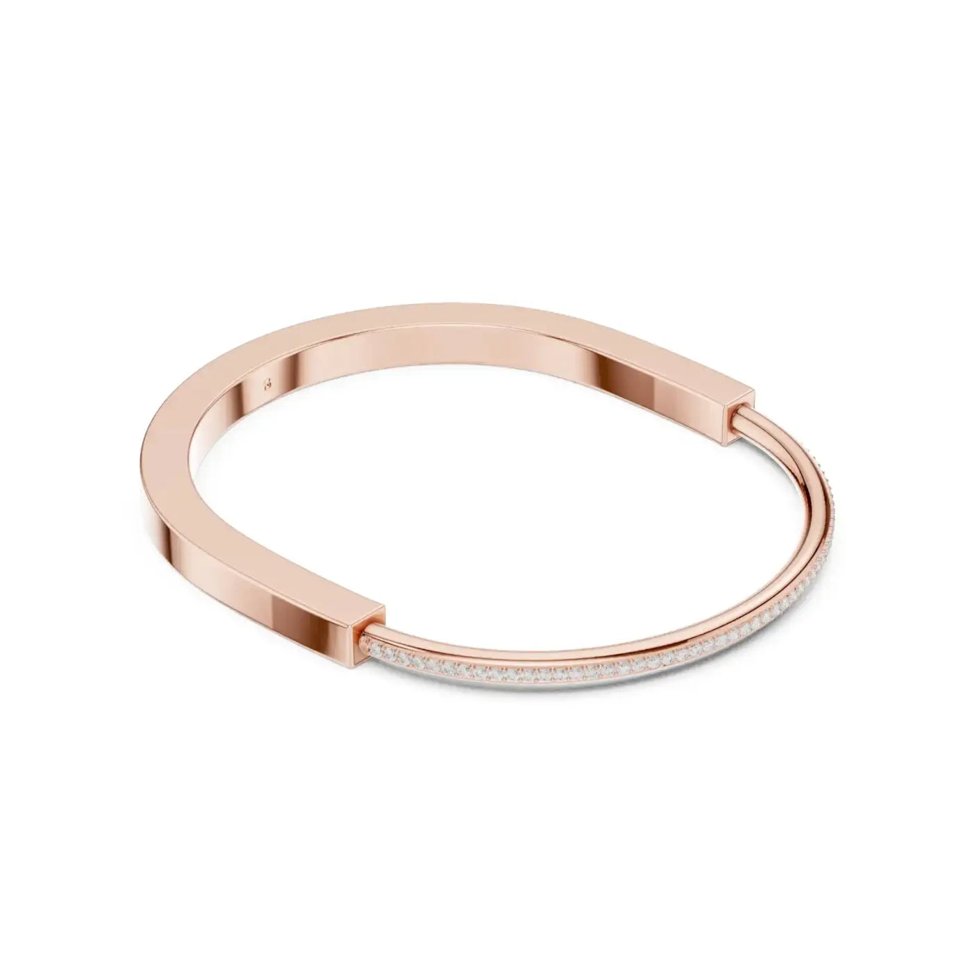 silver Diamond Whisper Bangle